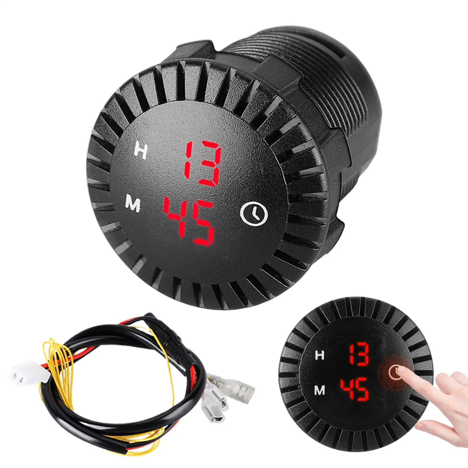 Waterproof LED Display Electronic Clock 12V/24V Car Panel Electronic Clock Automotive Car Boat Motorcycle Touch Digital Clock view 3