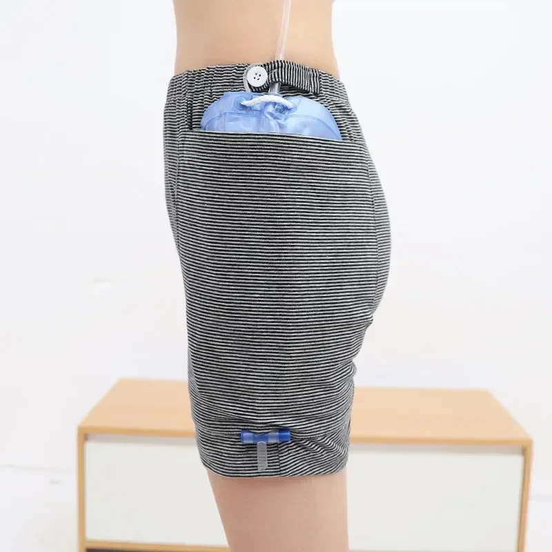 Wearable Urine Bag Pants Double Pocket Large Capacity Elderly Portable Stomy Underwear Intestinal Kidney Mouth Surgery