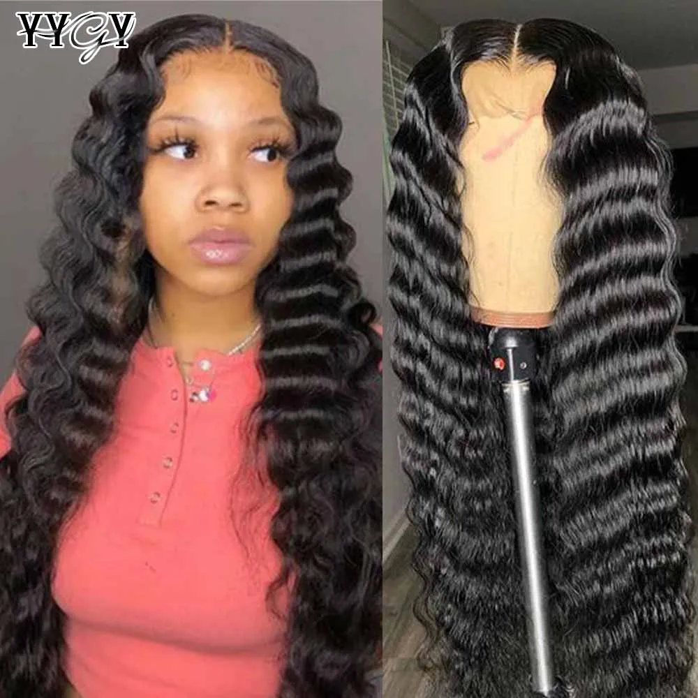 

Deep Wave Frontal Wig 13x6 Transparent HD Lace Front Wig Human Hair Wigs For Women Brazilian Lace Front Human Hair Wigs Remy