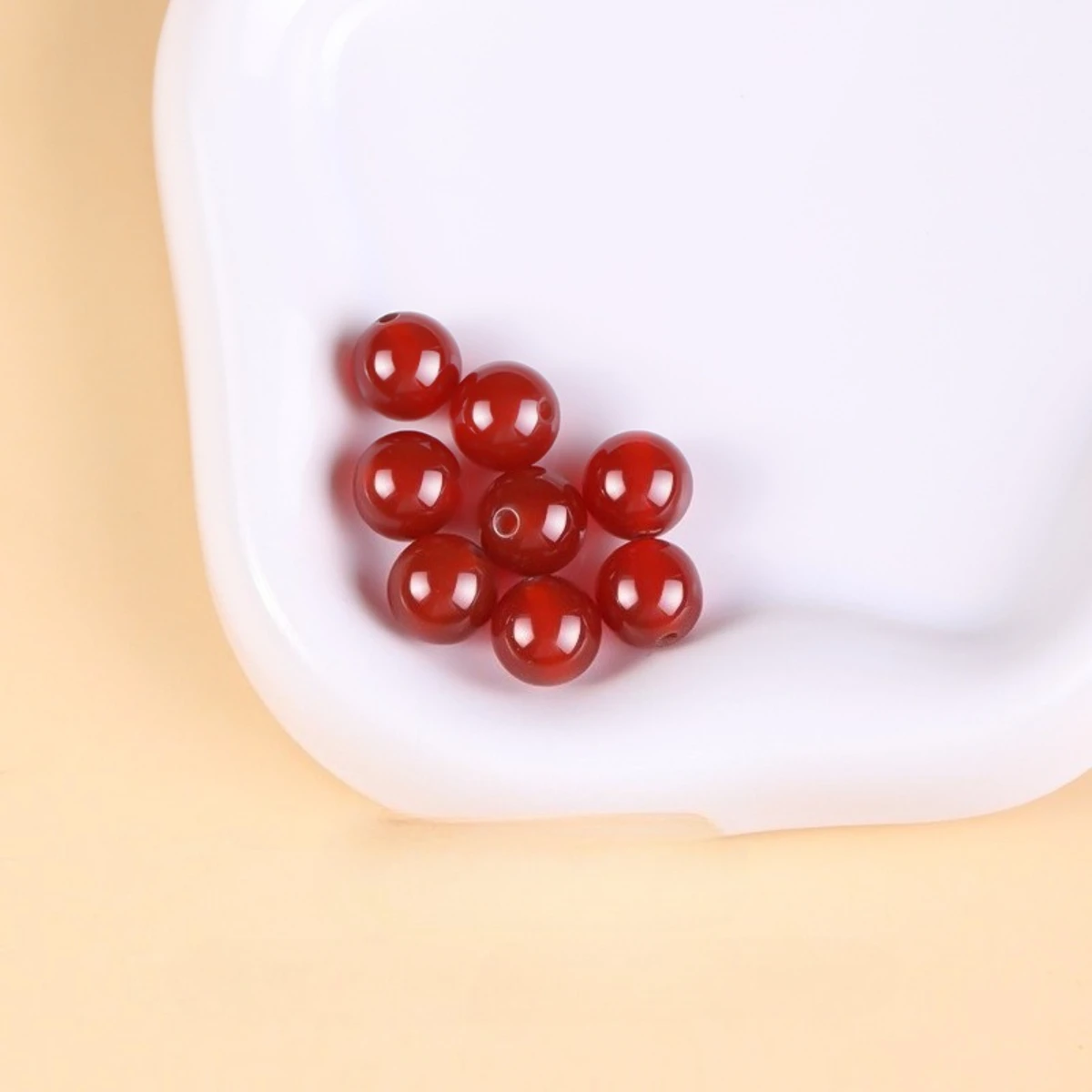 

Натуральные круглые бусины из красного агата 6-10 мм, с улучшенной цветовой гаммой, россыпью