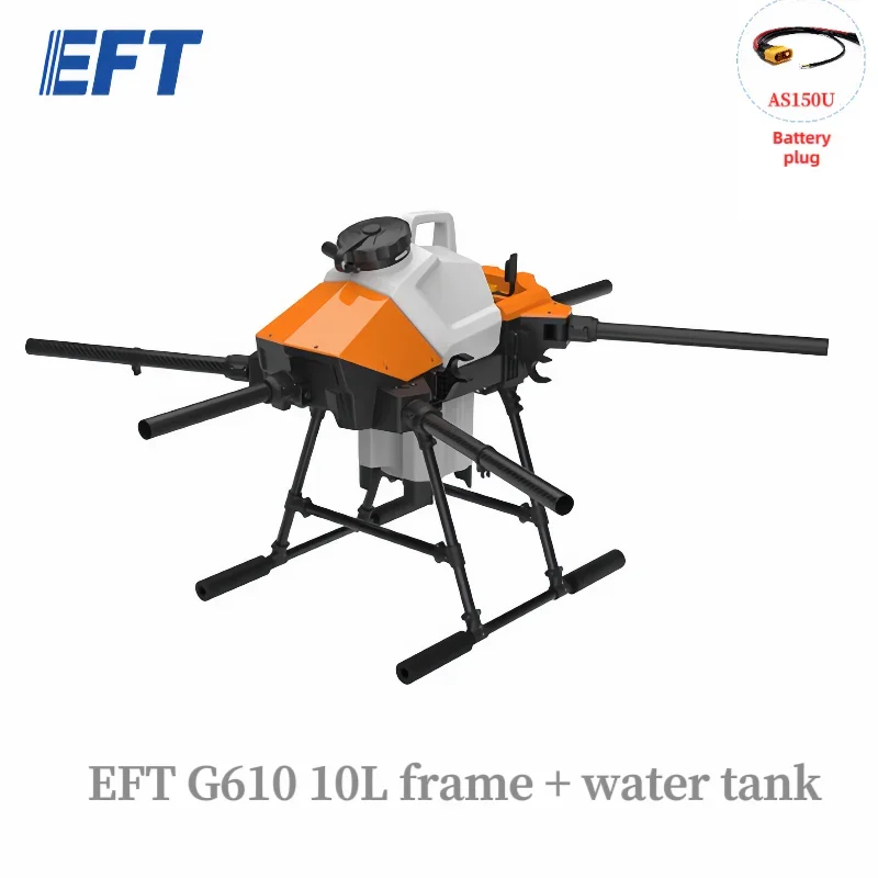 EFT G610 10L Plug-in drone frame Agriculture spraying drone Hexacopter sprayer drone without brushless water pump