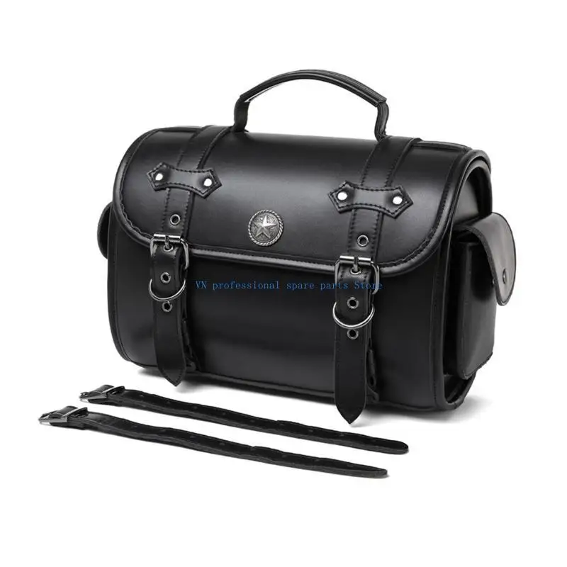 

41XA Leather Motorcycle Riding Bag with Adjustable Straps for Camping&Travel Outdoor