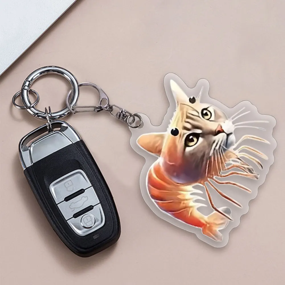 2D Flat Acrylic Doll Figurine Keychain for Women Men Bag Pendant Fashion Gift Backpack Hanging Car Keyring Pendant Decor Gifts