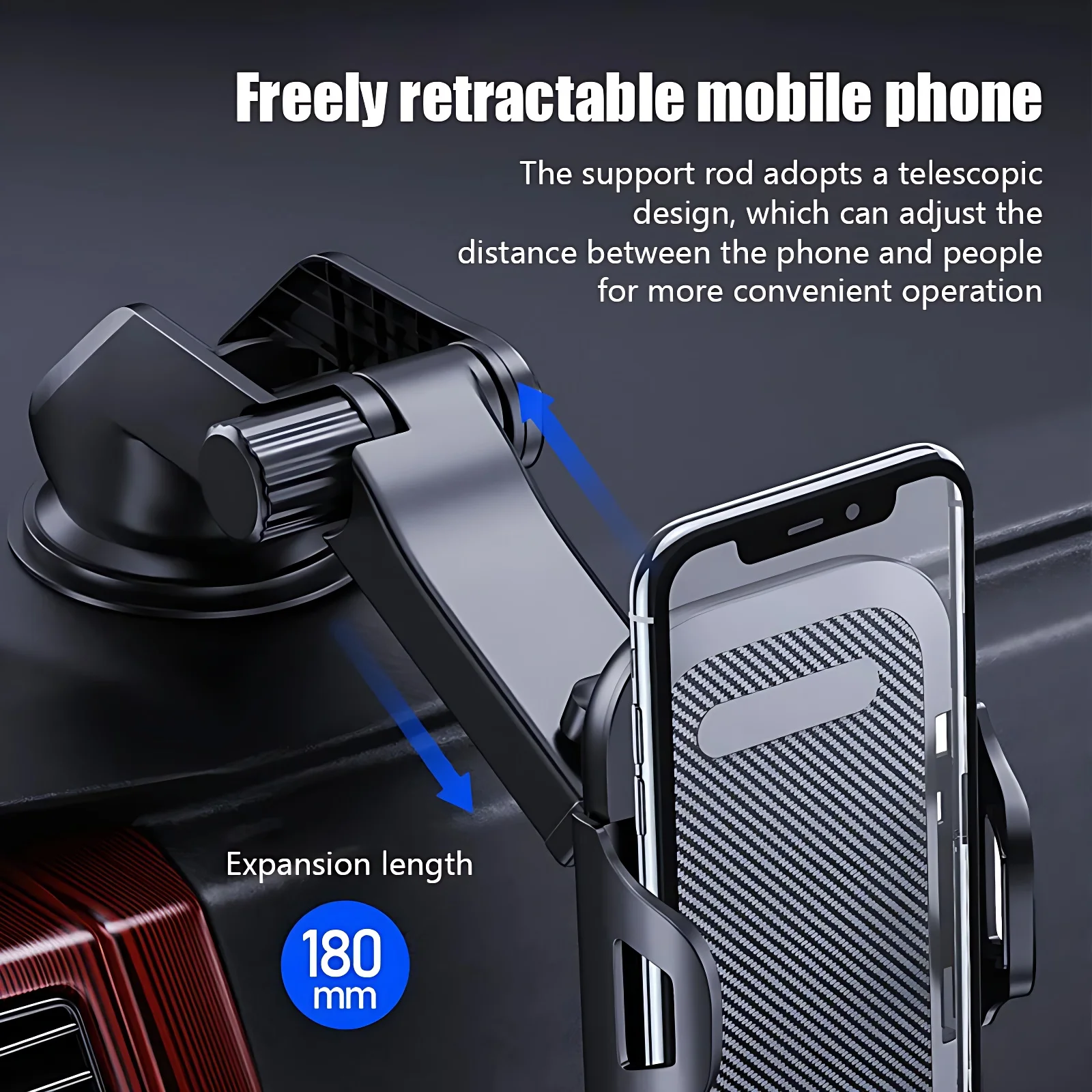 Car Phone Holder Car Dashboard Windshield Phone Holder Suction Cup Hands-Free Car Phone Holder IPhone Vent Clip Phone Holder