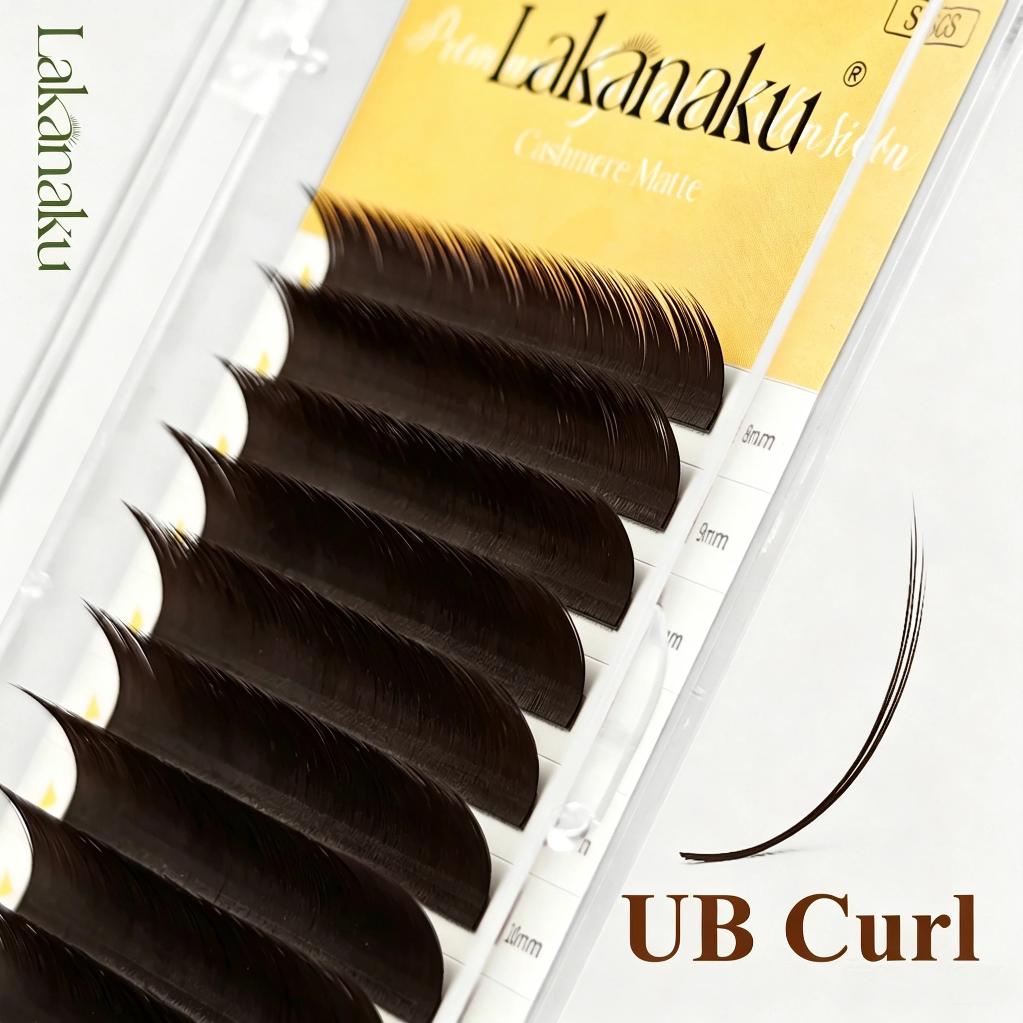 LAKANAKU Camellia Wimpernverlängerungen UJ/UB/UC/LJ/LB/LC Curl Mehrere Längen Flauschige Einzelwimpernverlängerungen