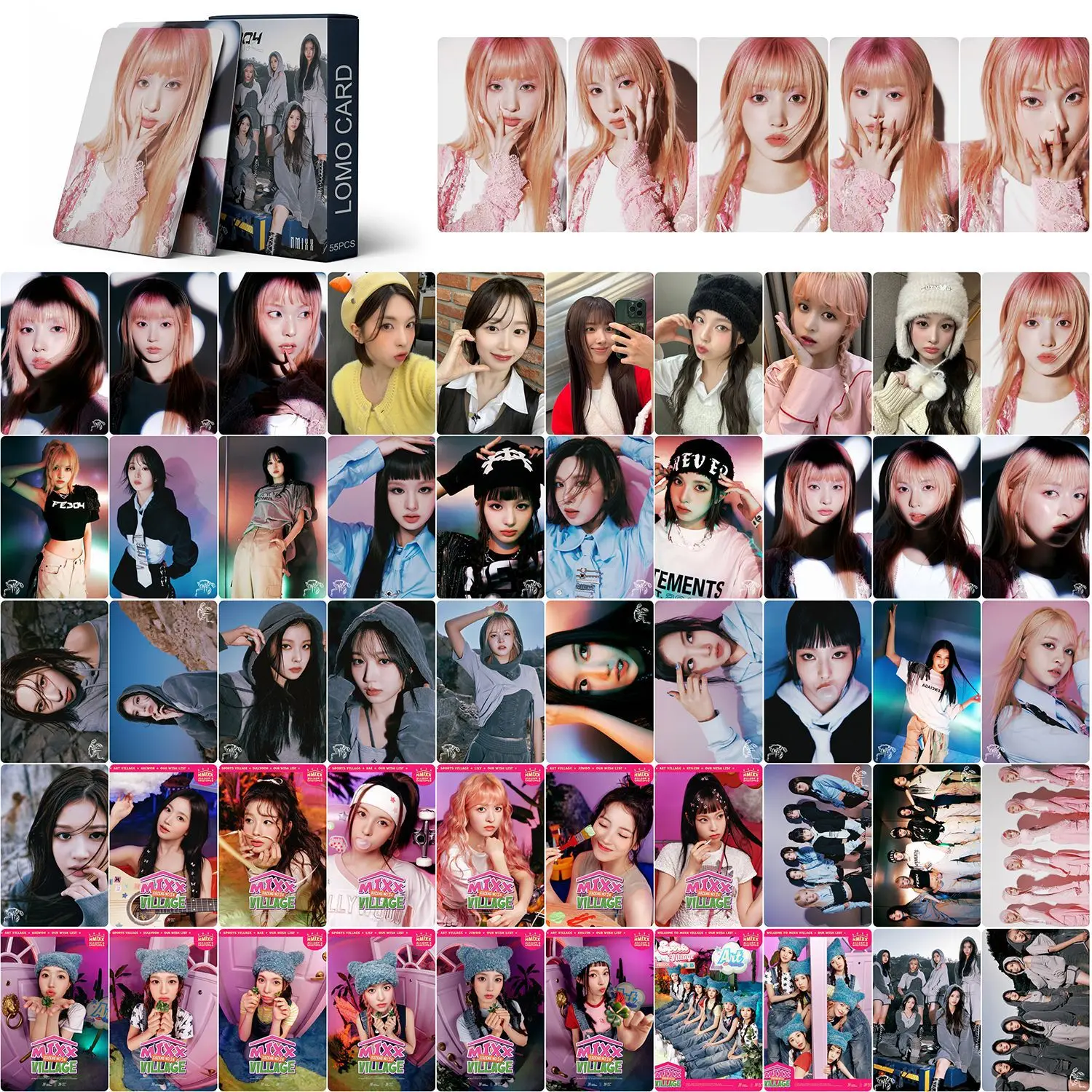 Cartes Kpop Nmixx Druo 2nd EP Invasive AK Photocard, nouvel album, ensemble de cartes d\'impression photo, GérCollection, 55 pièces