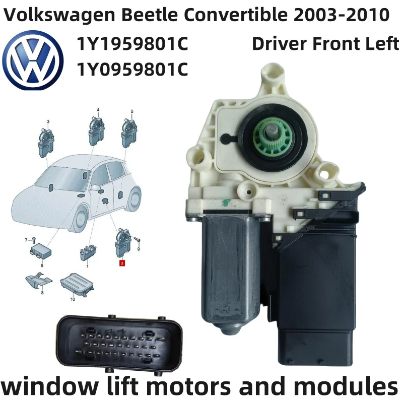 For VW Beetle Convertible window lift motors 1Y1959801C 1Y1959802D 1Y0959801C 1Y0959802D Window lift door control module New