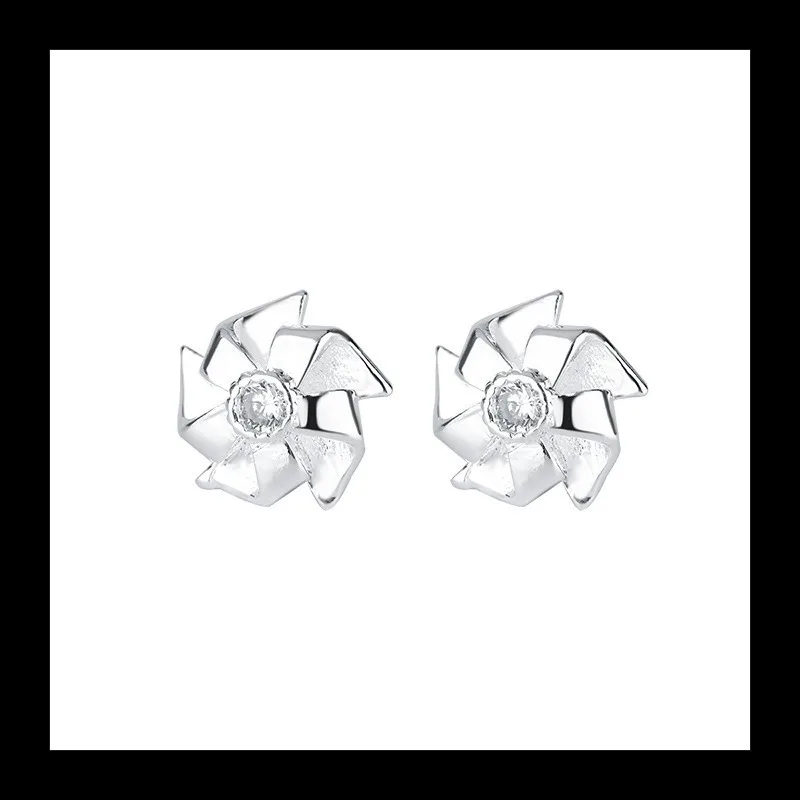 الفرنسية Ins موري طاحونة الزركون وأقراط المرأة بسيطة العصرية أزياء صغيرة جديدة سوبر الجنية فتاة الأقراط