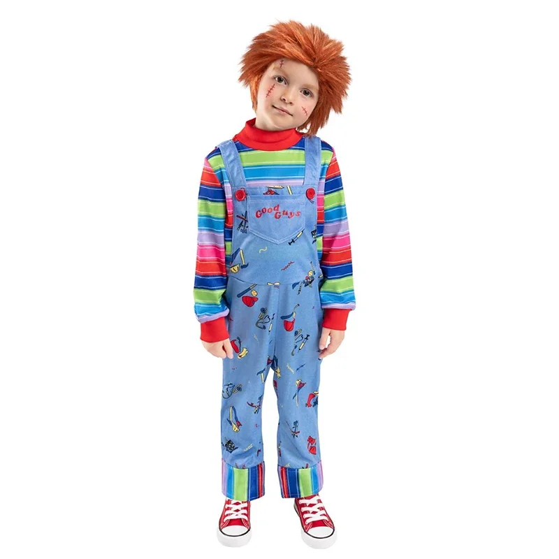 Child Play Horror Ghost Doll Killer Halloween Costume For Kids Jumpsuit Toddler Chucky Costume