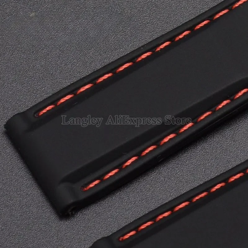 Faixa de relógio de borracha 18mm 20mm 22mm 24mm pulseira de liberação rápida para seiko silicone masculino feminino esporte à prova dwaterproof água com fivela borboleta