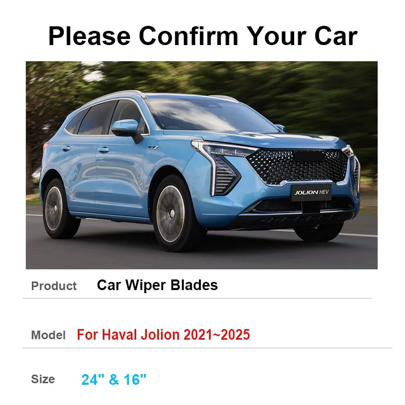 Car Wiper Blades For Haval Jolion 2021~2025 2022 2023 2024 Universal Windscreen Window Front Wiper Brushes Washer Accessories