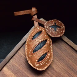 Handmade Leather Bread KeyChain Bag Charm