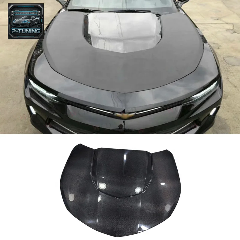 

Real Carbon Fiber Front Hood for Chevrolet Camaro 2016-2019 ZL1 Style Front Engine Hood Bonnet Cover Bodykit