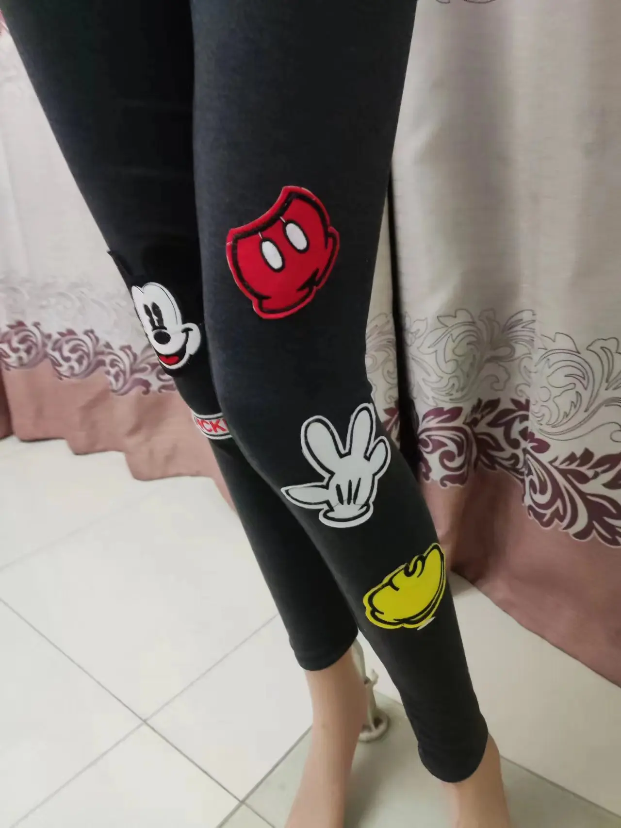 2024 New harajuku Leggings da donna cute Mouse Cartoon Cotton Bamboo Fiber bottoms Fashion kawaii Leggings femminili