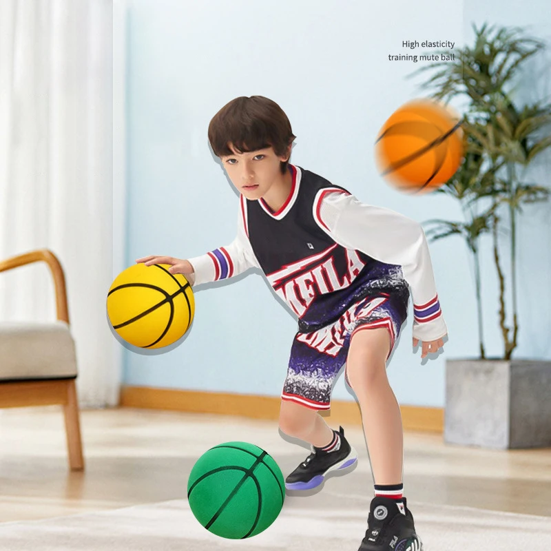 18/21/24 centimetri Floccaggio Super Alta Elasticità Muto Basket Impermeabile Non-scorie Palla Rimbalzante Per Bambini Sport Al Coperto giocattolo palla muta
