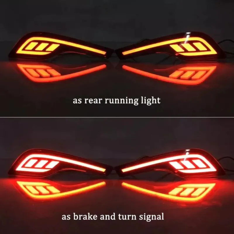 3D Optic LED Rear Bumper Reflector Brake Tail Light Lamp For Honda CRV 2017-2019