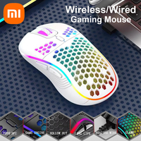 Xiaomi 2.4G Wireless Gaming Mouse Portable Wired Mouse RGB Lighting Charging Mouse Ergonomic Honeycomb Design for Desktop Laptop