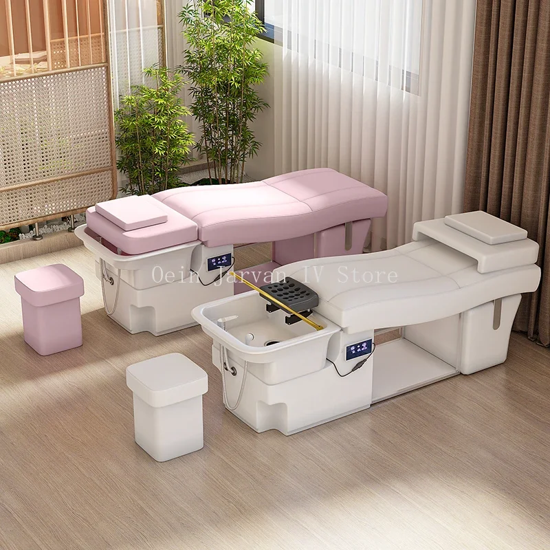 

Water Circulation Basin Professional Hair Spa Mobility Hairdressing Salon Japanese Luxury Chairs Washing Chair Leather Interior