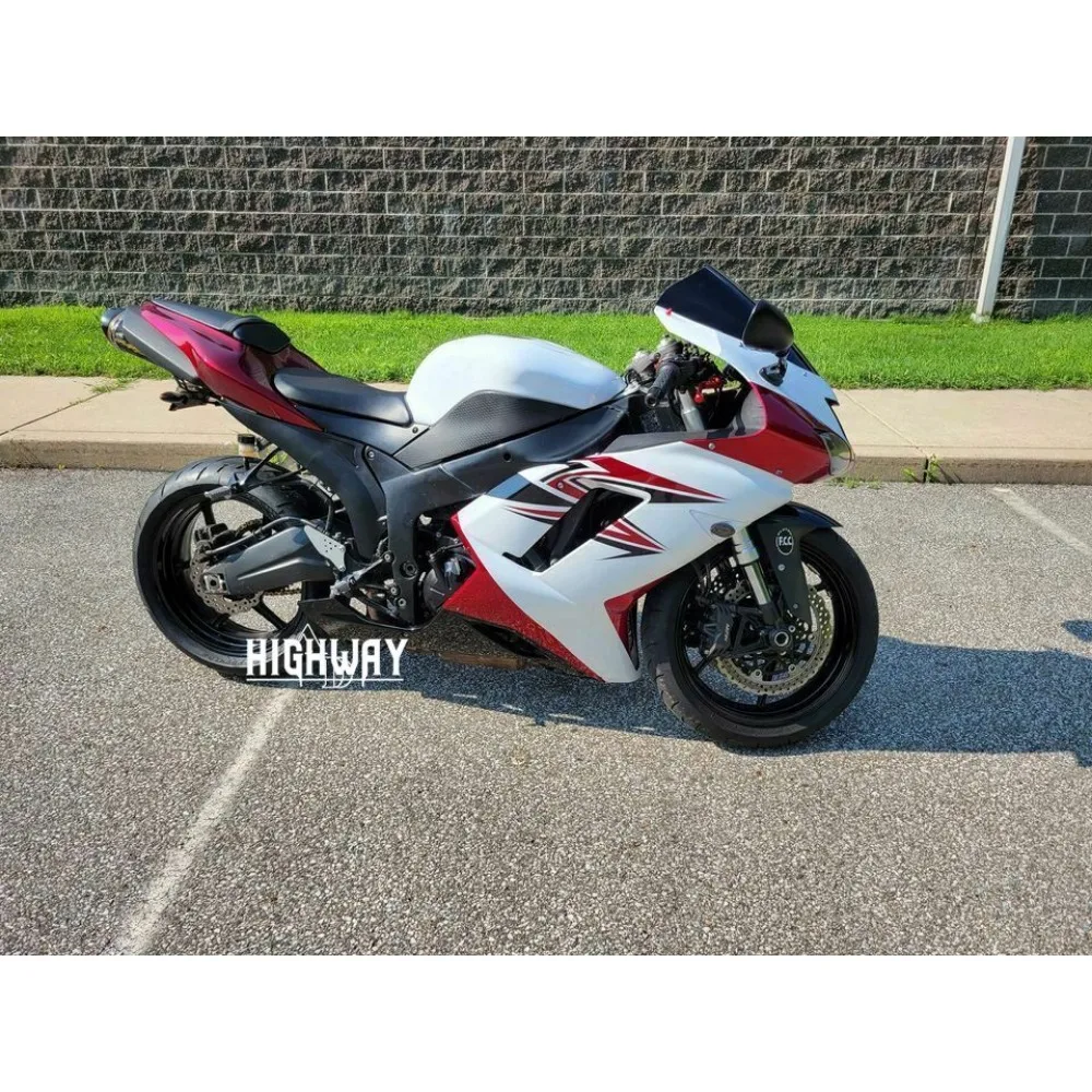 

Черно-белый обтекатель для кузова мотоцикла, подходит для KawasakiZX6R 636 2007 2008