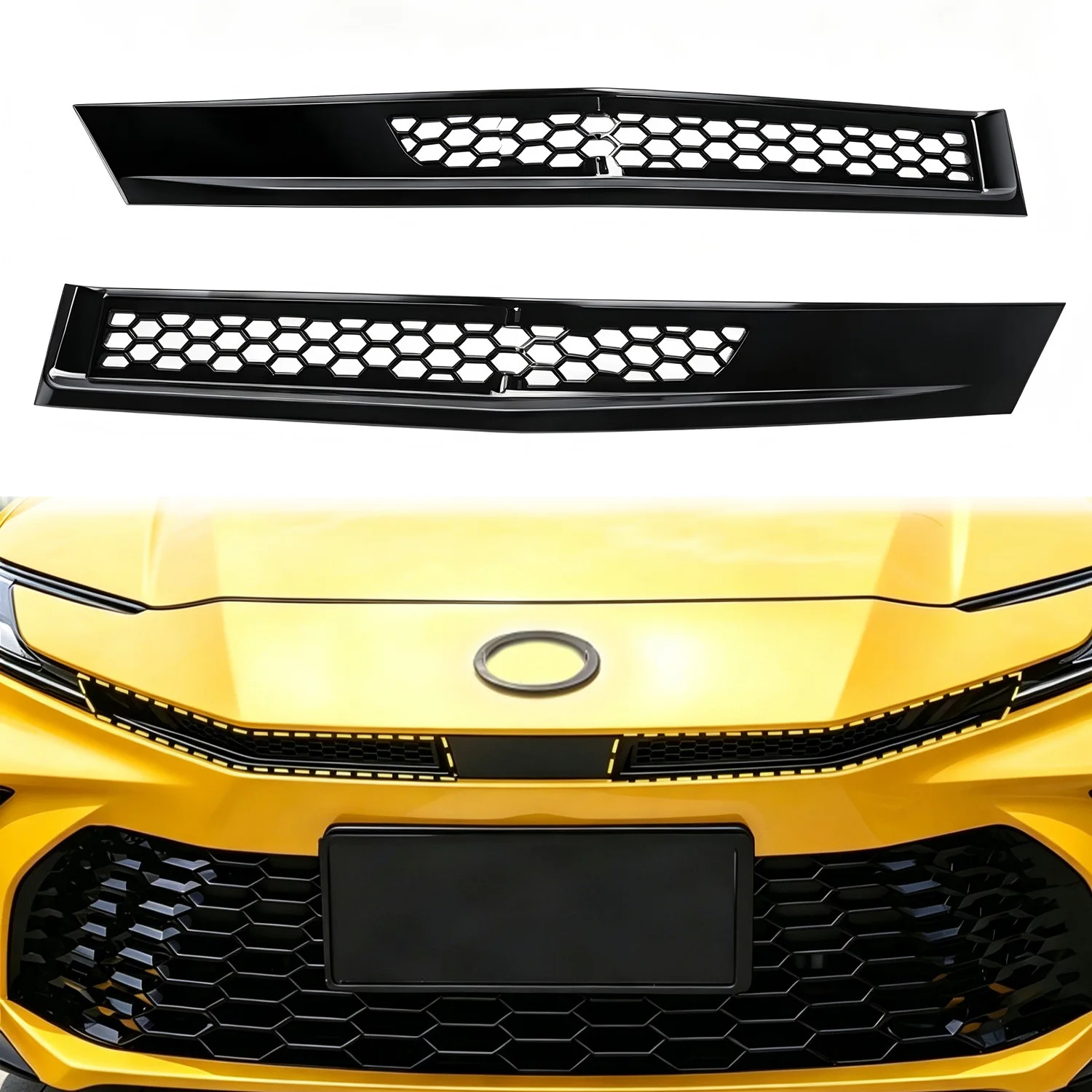 For Toyota Camry 9th Gen 2024 2025 2026 Honeycomb Bug Screen Grille Trim Front Upper Grille Insect Protection Net Car-Styling