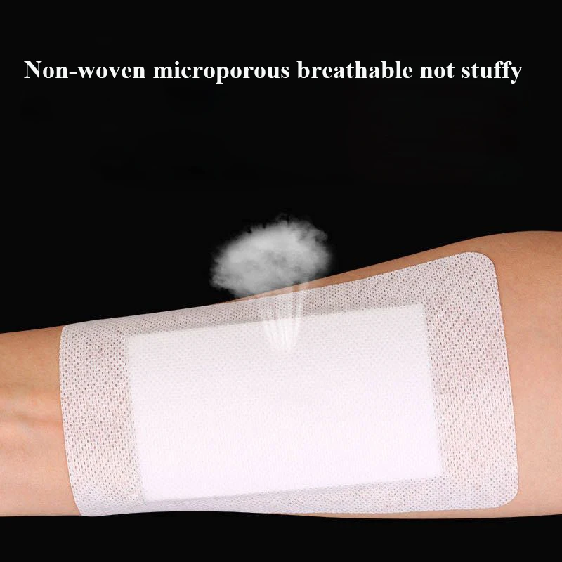 40Pcs 10x10cm/15cm/20cm/25cm Medical Sterile Wound Dressing Breathable Adhesive Large Size Band Aids Bandage Wound Care Sticker