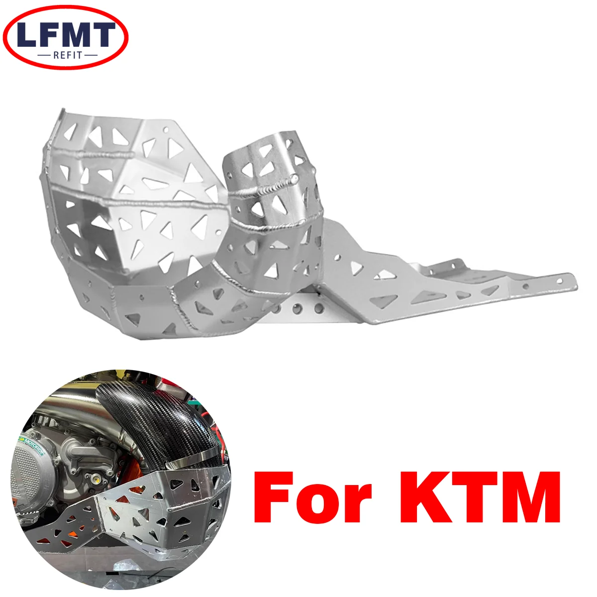 

2024 Motorcycle Aluminum alloy Engine Protection Cover Frame Protector Chassis Guard Skid Plate For KTM EXC250 EXC300 2020-2023