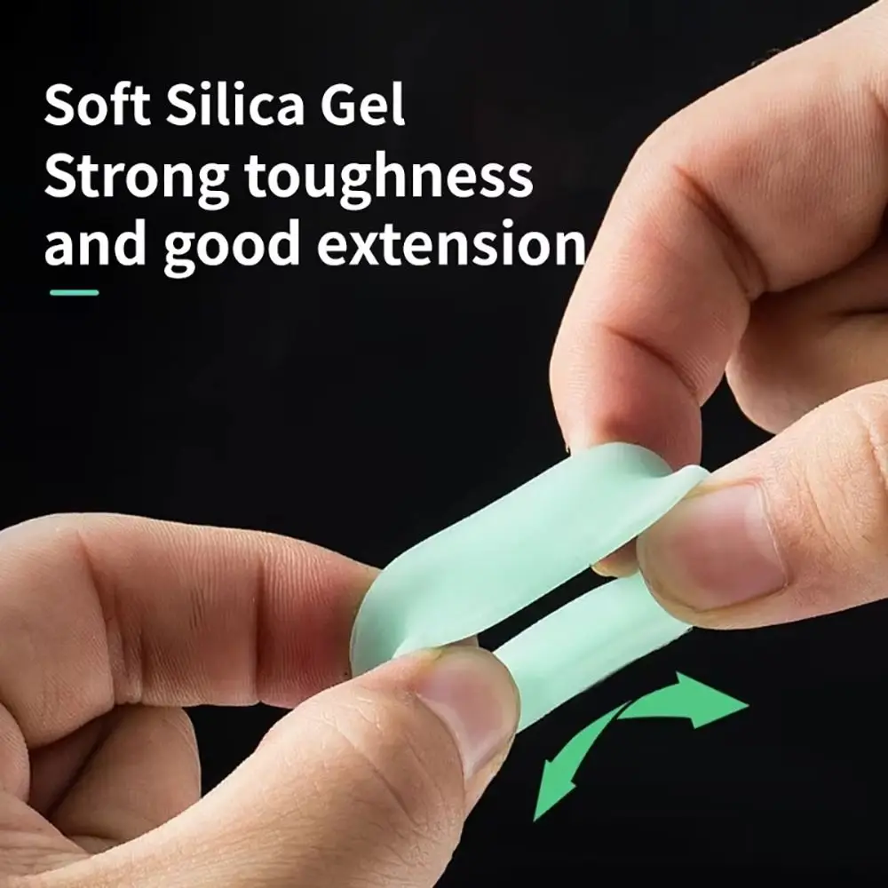 10 قطعة صنارة صيد السمك من السيليكون المتين المضادة للانزلاق دائرة مضيئة ماصة للعرق مقبض حزام لف شريط مضاد للانزلاق #3