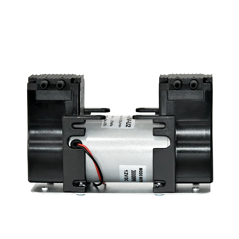 Vacuum Pump Small DC Black Diaphragm Double Head Suction Pump 12/24v/220V 24w -75kpa 10-15L/min