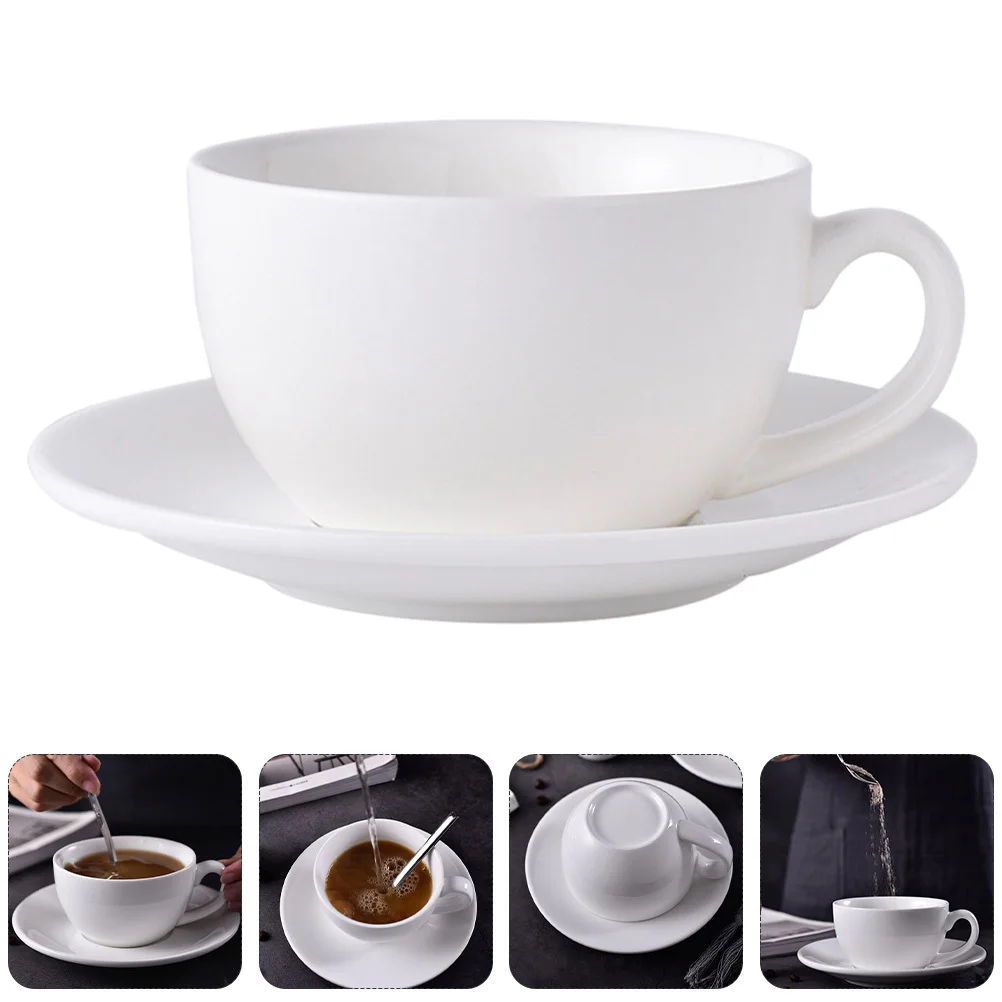 1 مجموعة فنجان القهوة طقم أطباق السيراميك الأبيض 250 مللي القدح للشاي الساخن الشوكولاته المياه المنزل مكتب مقهى مطعم استخدام شاي بعد الظهر
