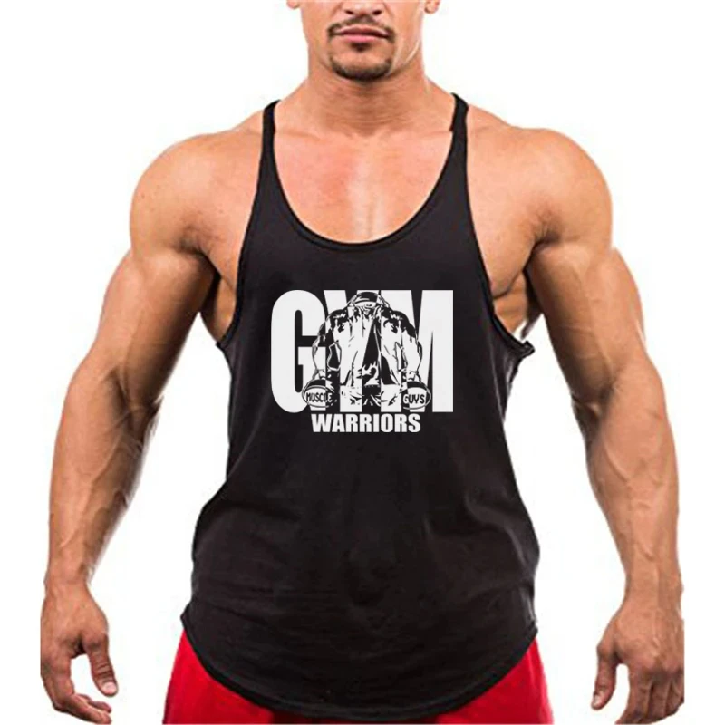 

Men's Fitness Bodybuilding Tank Tops Brand Gym Sportswear Breathable Workout Muscle Vests Summer Sleeveless Y Back Shirt