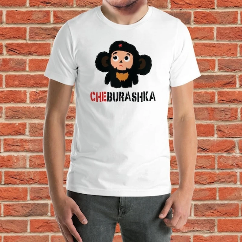 Funny Cheburashka Che Guevara Russian Cartoon Graphic Tshirts Che Burashka Shirts for Women Classic Cartoons Tops Tee