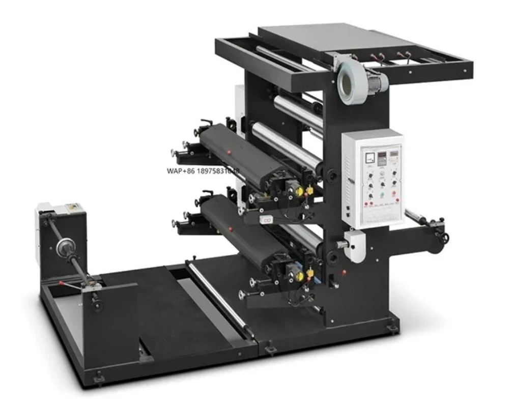 2 Color Plastic Film Flexographic Printing Machine