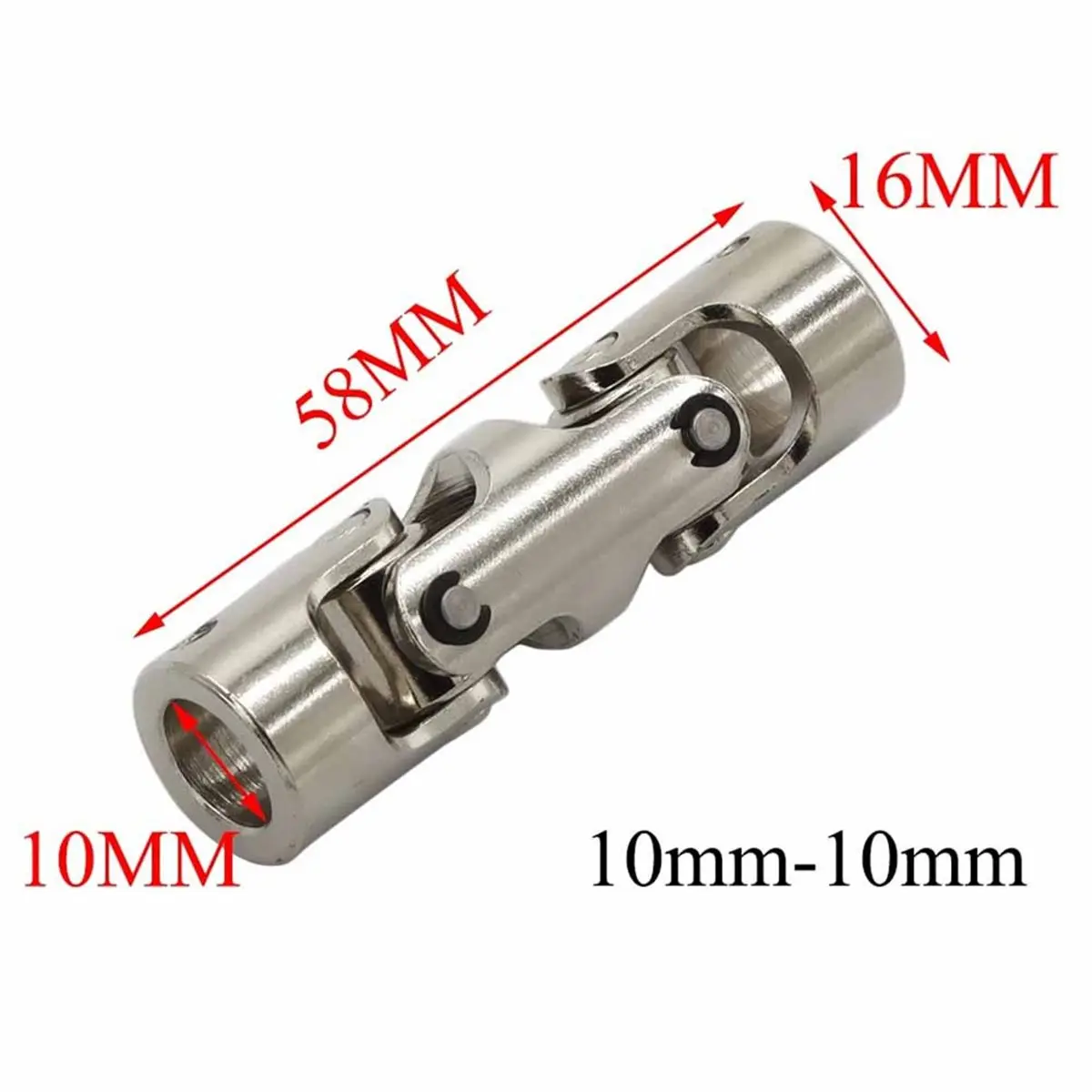 PHONE&GEAR 10mm Boat Car Shaft Coupler Three-Section Universal Joint Coupling Motor Connector with M3/ Metal Cardan Joint