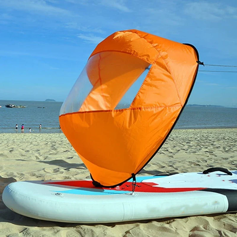 Kayak Downwind Wind Sail Portable Wind Sail Kit Compact Kayak Wind Sail Foldable Paddle Board Accessories