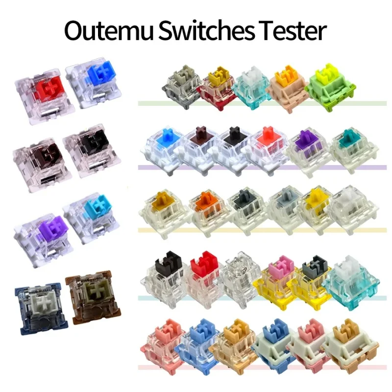 Outemu Schakelaar Voor Keyboard 3pin Lineaire Tactiele Clicky Stille Schakelaars Voor Mechanische Toetsenbord Zwart Blauw Bruin Rood Gaming Switch