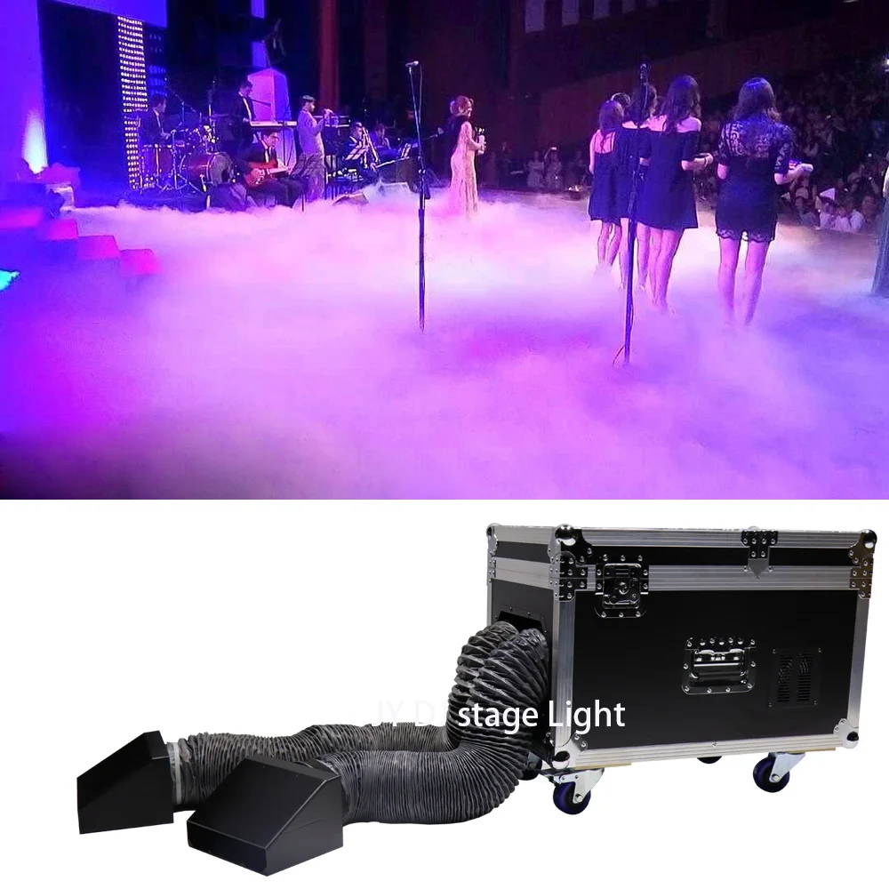 

Double Hose 3000w Water Low Fog Machine Water Based Dual Output Hazer Smoke Machine