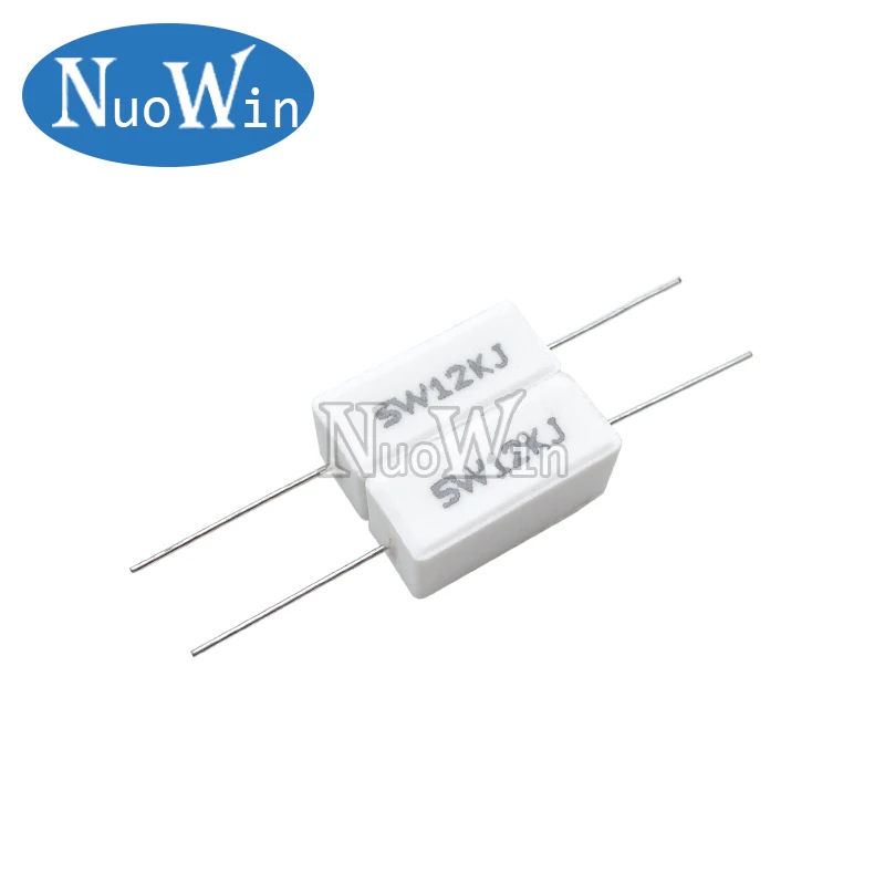 10 Uds 5W 5% resistencia de cemento resistencia de potencia 0.1R-10K 0.22R 0.25R 0.5R 1R 10R 100R 330R 0,33 5 10 12 33 43 150 220 500 1K ohm