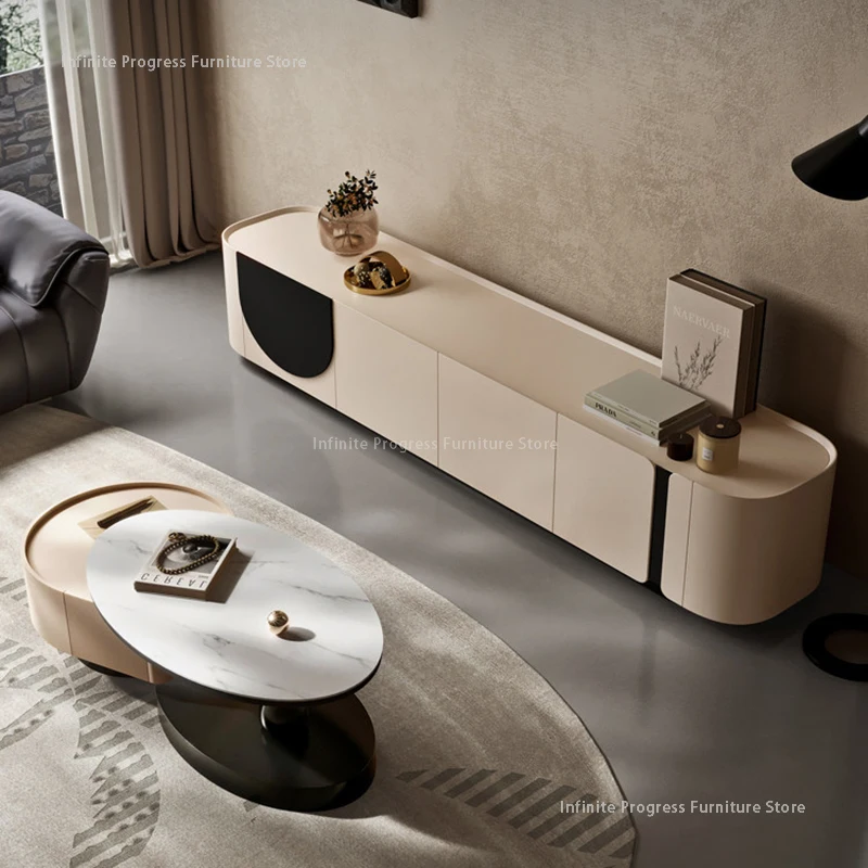 

Modern Minimalist TV Stand Nordic Creative Living Room Designer Storage Floor Cabinet High-end Solid Wood Home Furniture FYTS