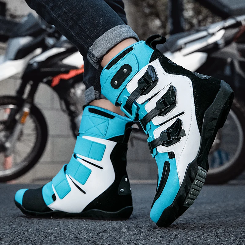 Anti-slip Motorcycle Boots Wear Resistant Motocross Shoes Antiskid Motorcycle Shoes Friction Force Off-road Boots Antiskid