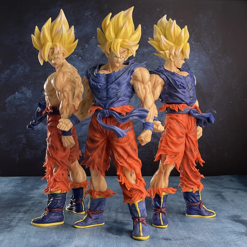 Dragon Ball Super Saiyan Kd Initial Super Battle Damage Goku Combat Posture Pvc Desktop Collection Decoration Model Toy Gift