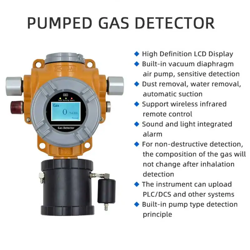 S400-B detector de gás filtrado bombeado multi detector de gás combustível tóxico nocivo detector de gás fixo