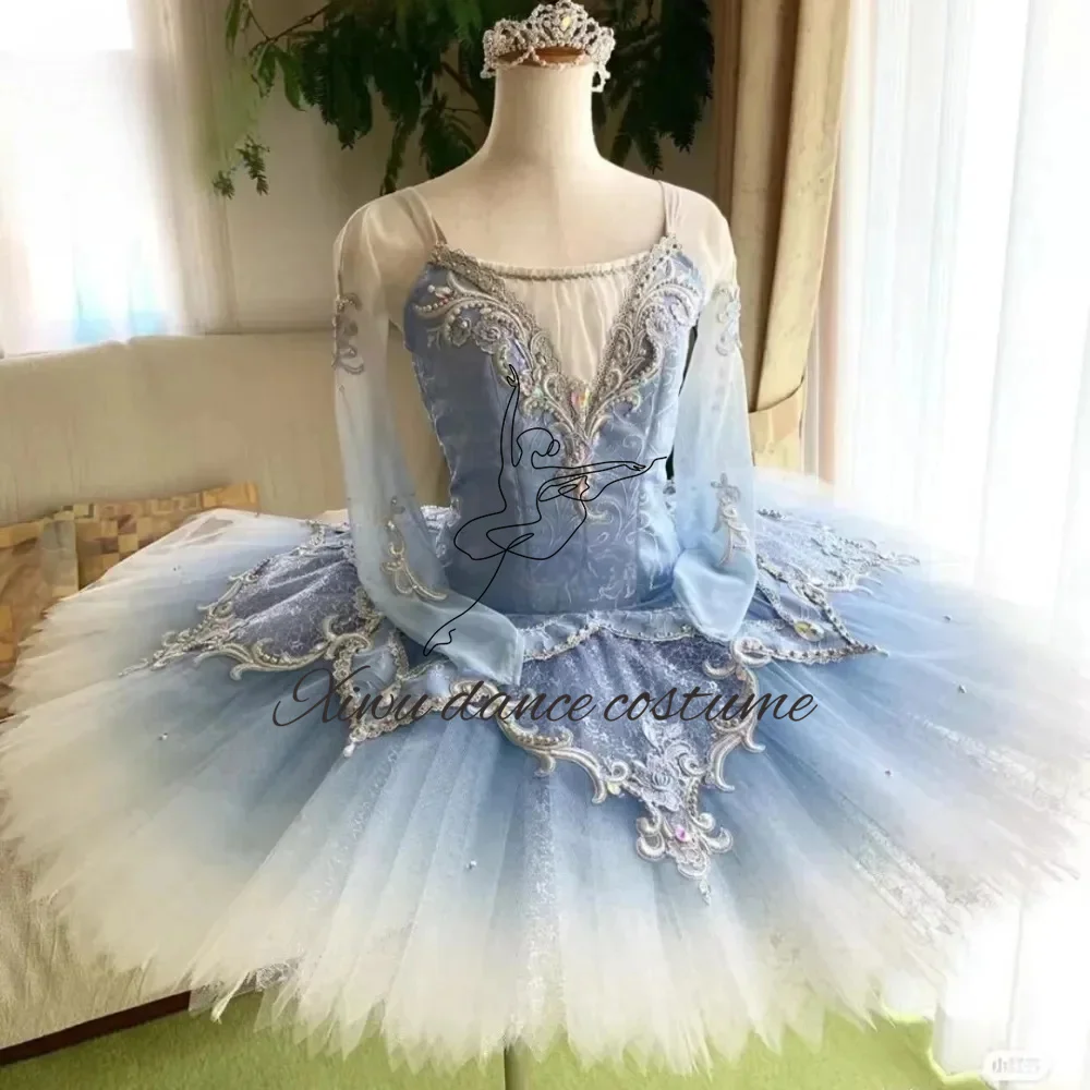 Tutú profesional de hada lila para adultos y niños, falda de tutú de rendimiento de Pachita, La Bella Durmiente