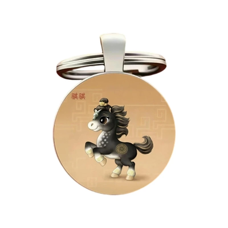  Versatile Horse Charm Keychain for Car Use Lightweight Unisex Alloy Keyring