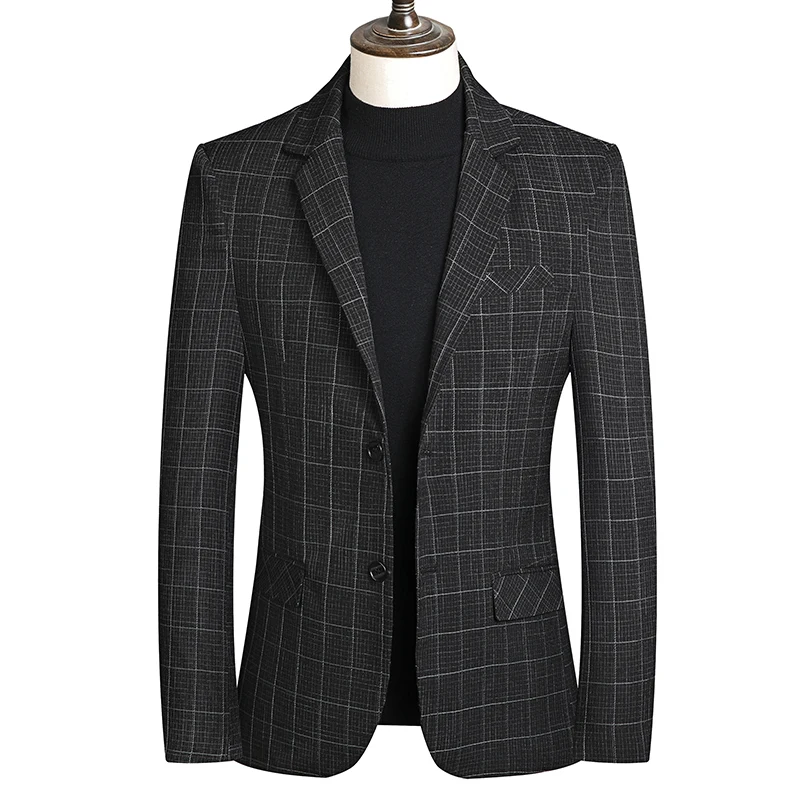 

Blazer for Men's Fashion Casual Jacket 2026 New Spring and Autumn Korean Version Slim Middle-aged Dad Suit Single Western Top