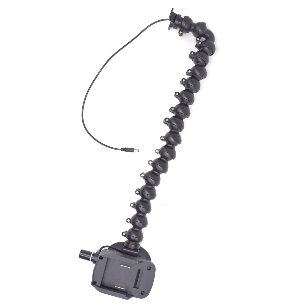 Auto Dent Fix Tool - 57cm Flexible Gooseneck LED Light Bracket with Suction Cup Mount, Battery Powered for Car Pdr Tools
