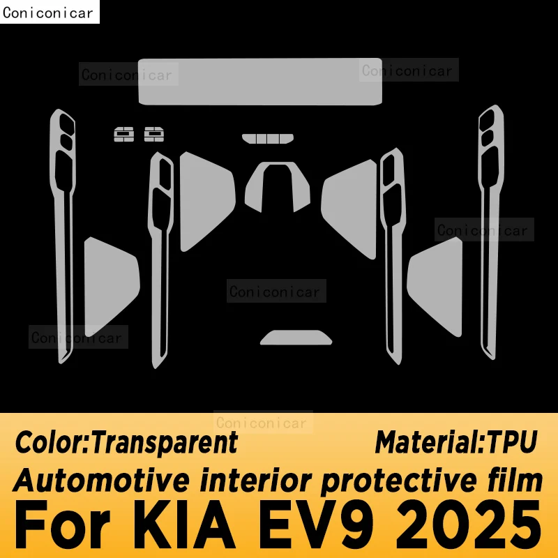 

For KIA EV9 2025 Panel Dashboard Navigation Automotive Interior Protective Film TPU Anti-Scratch Sticker