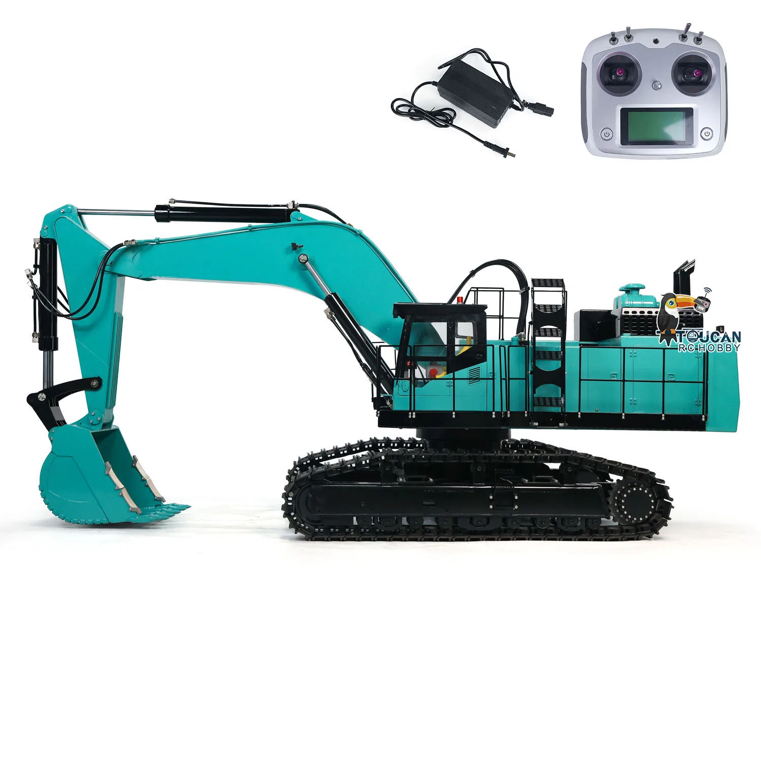 New 1/8 Scale PC1250 Huge RC Metal Hydraulic Heavy Excavator Construction Vehicle Light Machine Finished Car Trucks Vehicle Toys