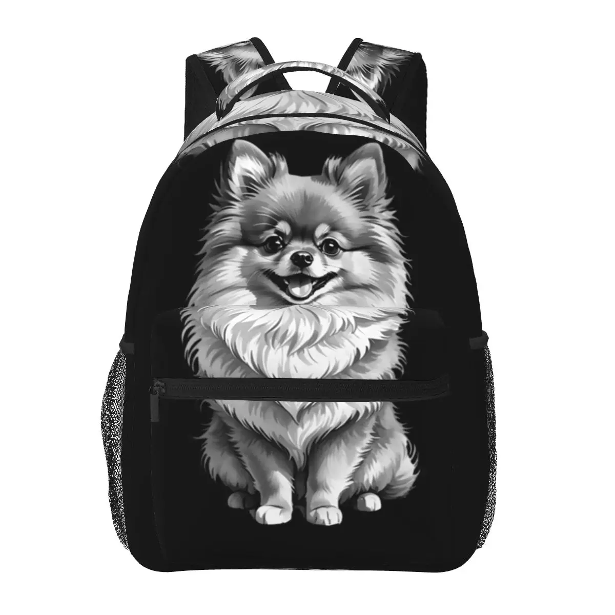 

Retro Pomeranian Funny Pomeranian Mom Pompom Dog Student Backpack School Bag Hiking Travel Daypack Fashion Bookbag Shoulder Bags