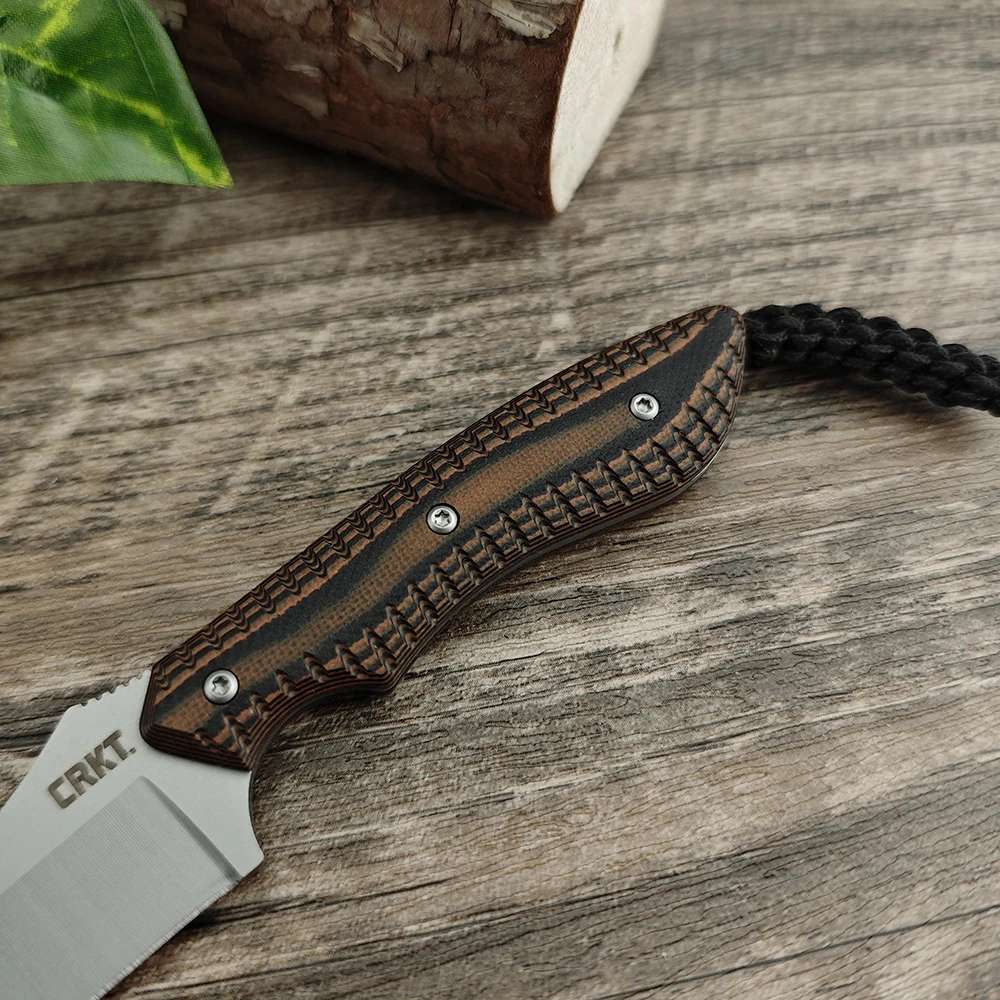 CR 2388 Outdoor Straight Knife with Mikata Handle, Multi-purpose EDC Utility Tools, Wilderness Survival and Hunting Fixed Knife