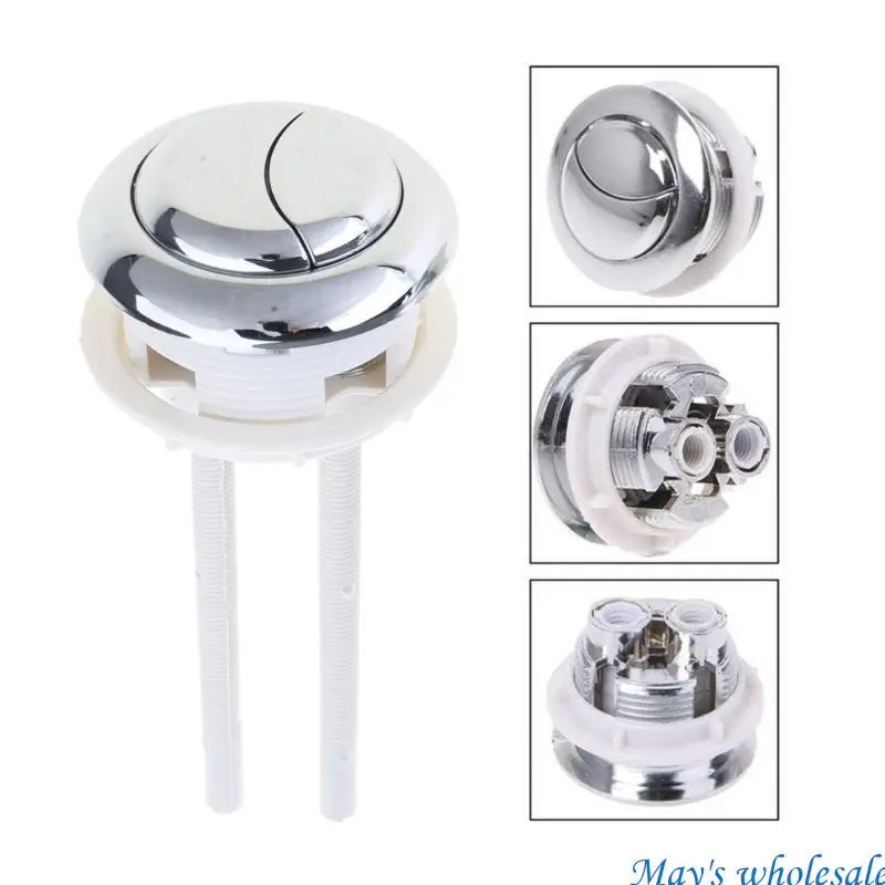 2pcs Adjustable Toilet Double Push Flushing Button Round Toilet Push Button Toilet Water Button Toilet Accessories 448A